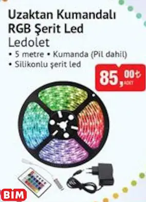 LEDOLET UZAKTAN KUMANDALI RGB ŞERİT LED